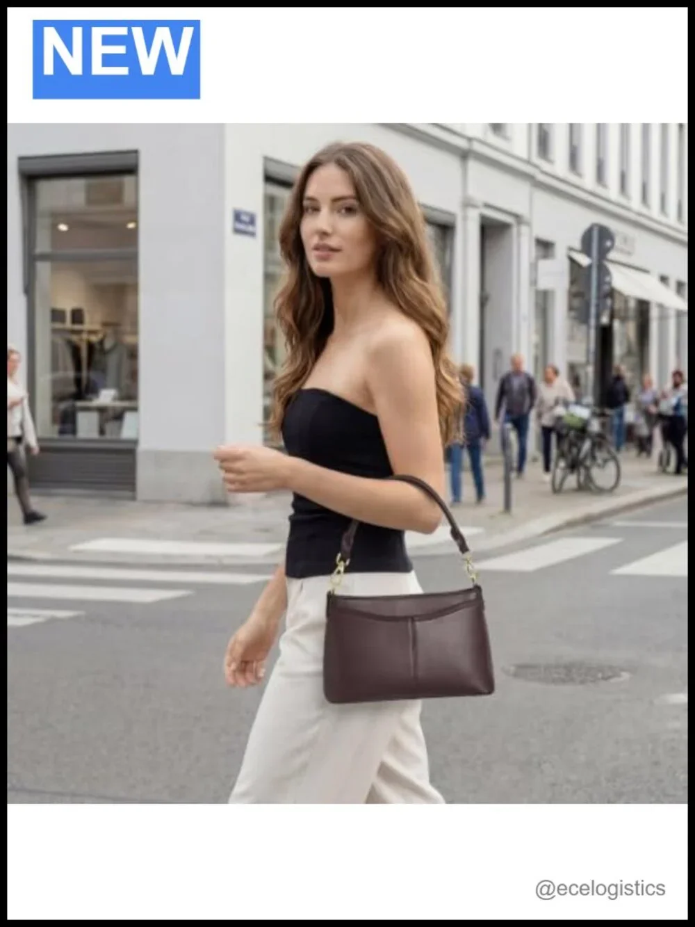 Genuine Leather Crossbody Bag for Women Small Purse with Detachable Straps